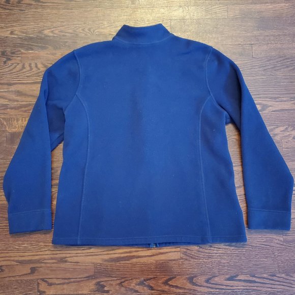 Vintage L.L. Bean Polartec Full Zip Navy Blue Fleece Jacket Women's XL - Picture 5 of 5